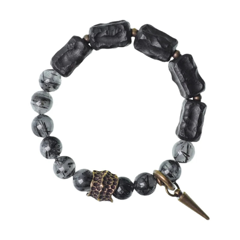 Black Rutilated Quartz Bracelet