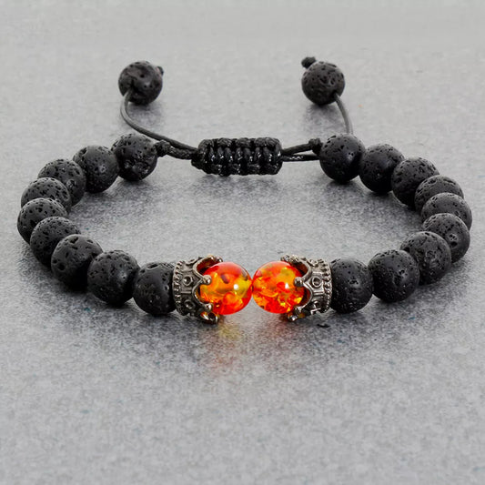 Lava Stone Beads Bracelet