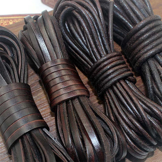 Retro High Quality Genuine Leather Cord - DIY Jewellery