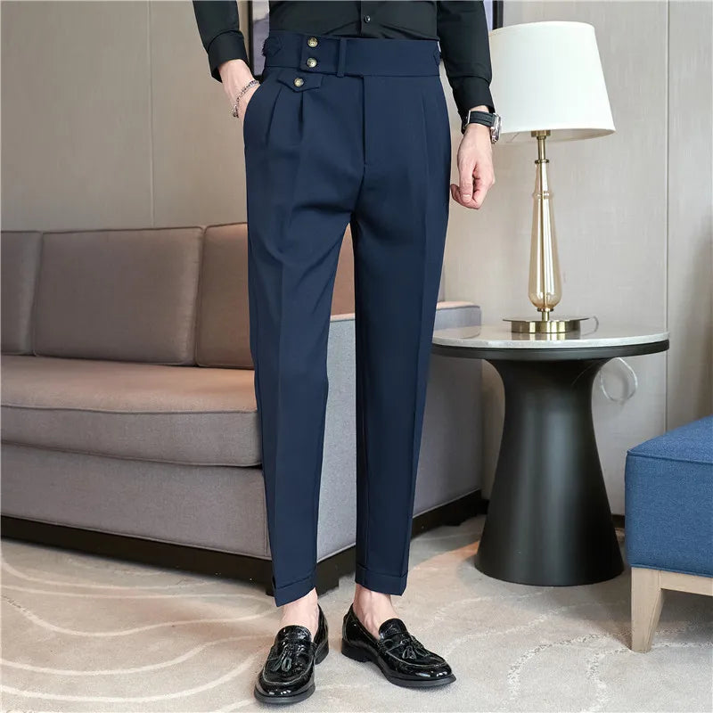 British High Waist Suit Pants