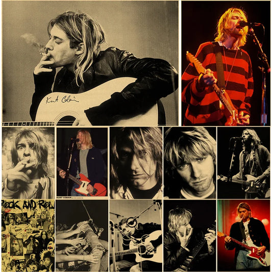 Kurt Cobain Retro Poster